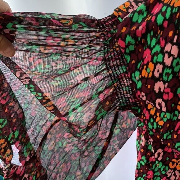 Who What Wear XS multi-color Blouse, Balloon sleeves with a 5 inch cuff - Picture 5 of 12